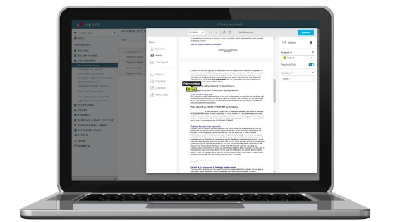 Valant eSignature for Behavioral Health Practices