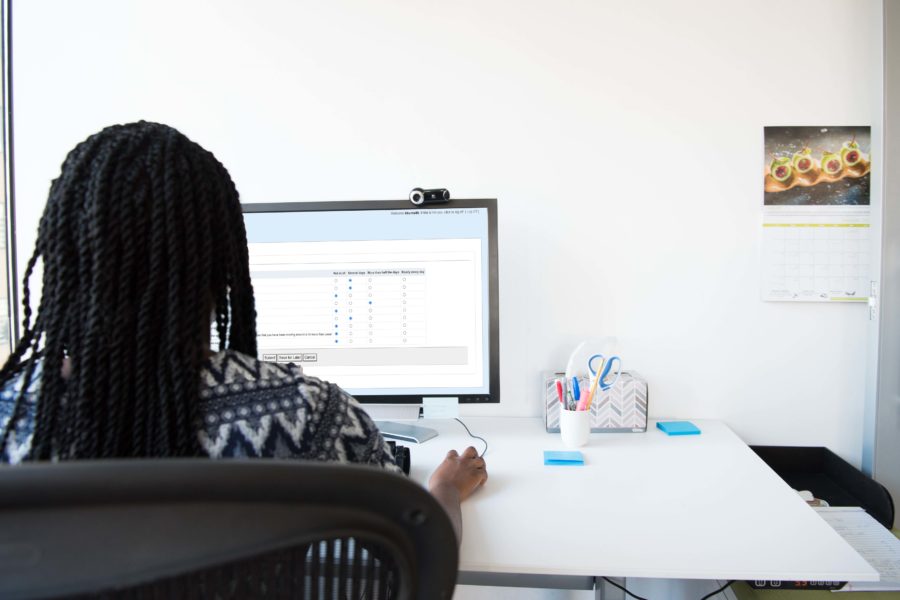Clinical Documentation For Mental Health Practices - woman filling out digital intake form