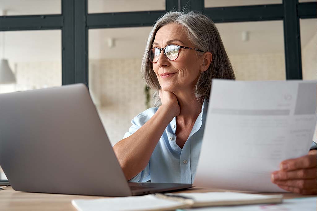 woman reviewing schedule