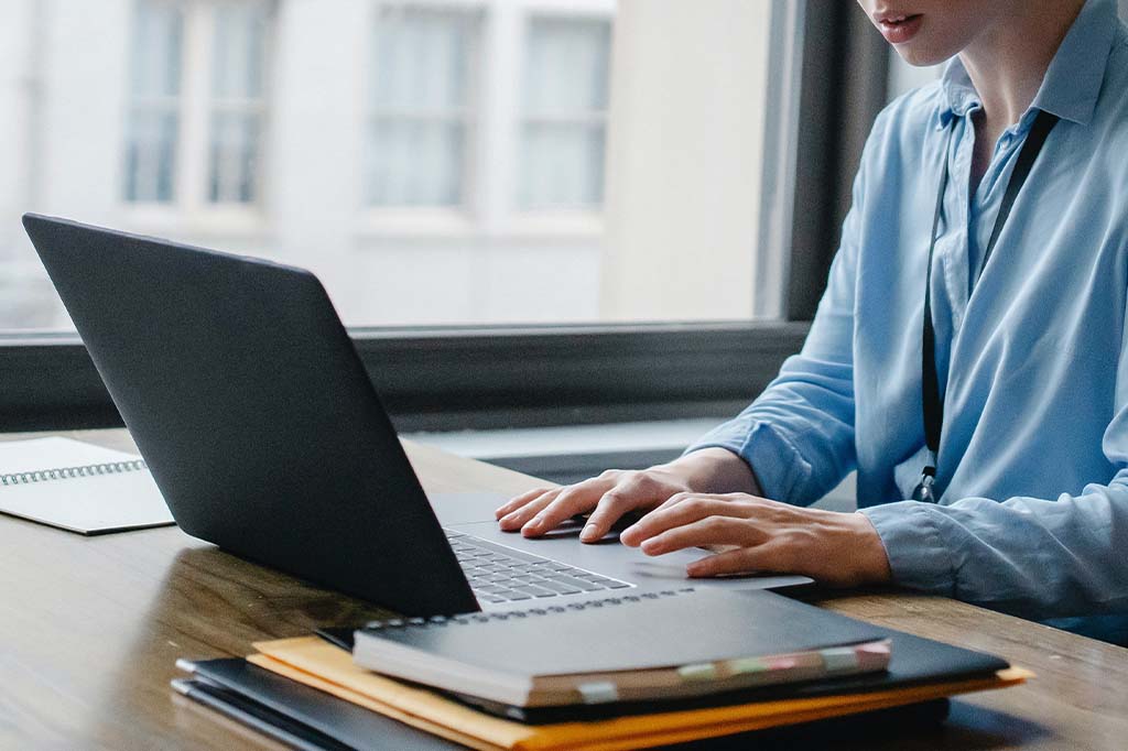 Man working on laptop