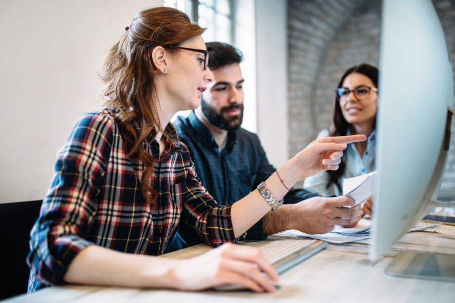 Practice admins work on EHR implementation