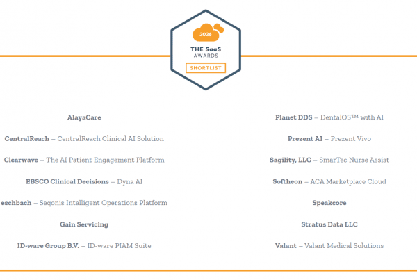 Valant best saas awards for healthcare and life sciences screenshot